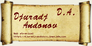 Đurađ Andonov vizit kartica
